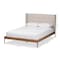 Baxton Studio Brooklyn Walnut Wood Beige Full Size Platform Bed 140-7541 - alternate 5